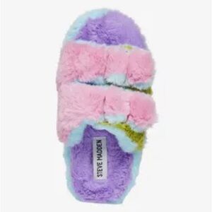 Steve Madden Pastel Fuzzy Slippers